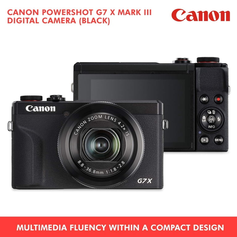 Canon PowerShot G7 X Mark III Digital Camera (Black) + 64GB Memory
