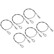 Uxcell Safety Cable Lock Steel Stage Lighting Security Wire Ropes Black 2mmx0.5m 6Pcs