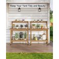 thumbnail image 6 of ROGALIS Outdoor Potting Bench with Sliding Tabletop, Wood Outside Garden Work Table, No Rust/Fade/Break, 6 of 8