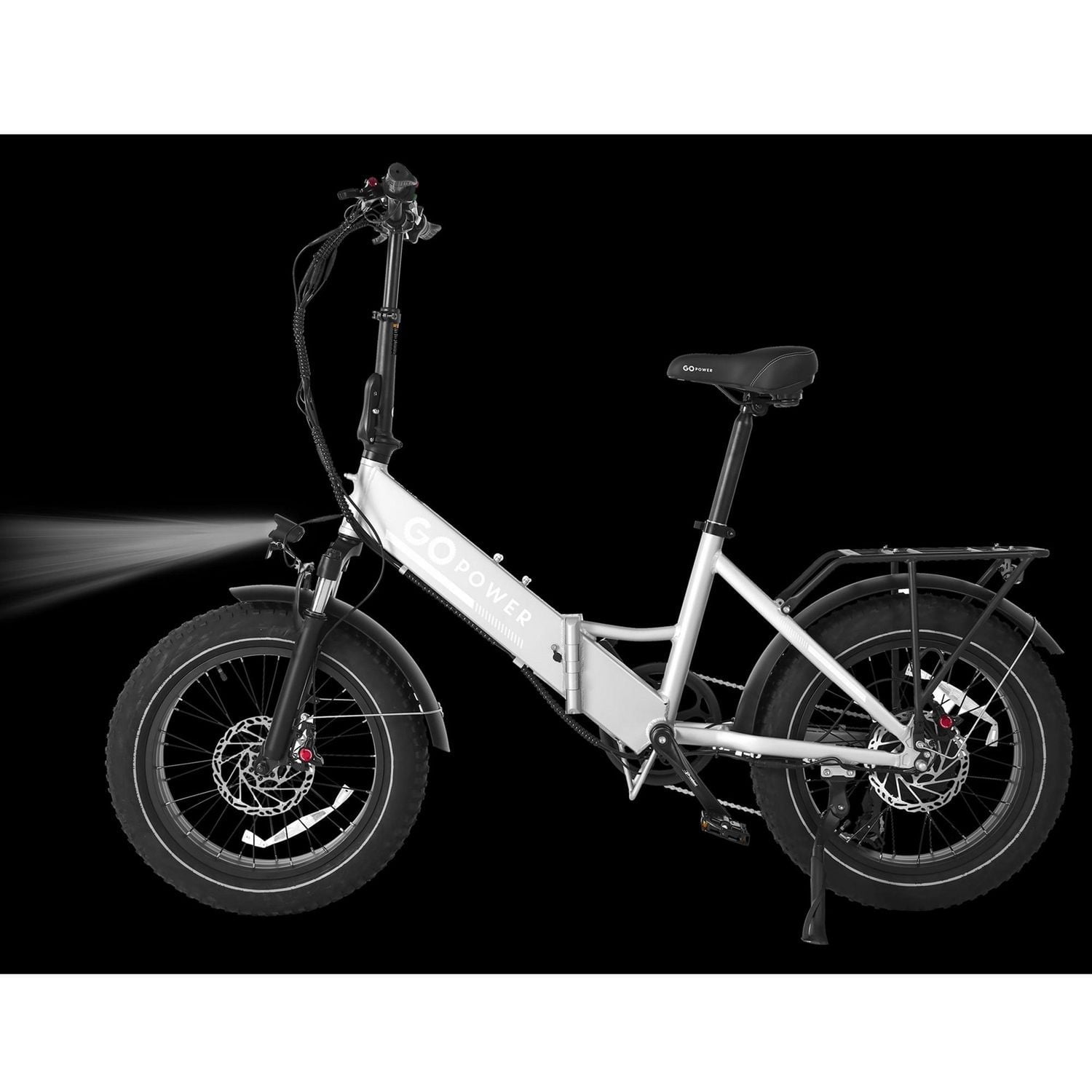 GoPowerBike GoCruiser V2 Electric Bike | Adult Folding Bike, 50 cm Fat Tires | 80+ km Range with 5 Pedal-Assist Levels | 32 km/h Top Speed | 750W Motor - Removable Battery | Class 1 and 2 eBike