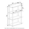 thumbnail image 7 of Furinno 23.6"W X 11.4"D X 43.25"H 4-Shelf Decorative Shelves, Gray and Black, 7 of 7