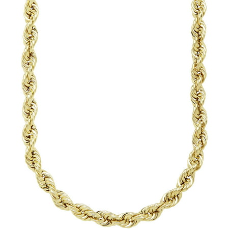 Simply Gold 10kt Yellow Gold 4.9mm Rope Chain Necklace, 22