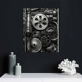 thumbnail image 4 of JEUXUS - Canvas Prints Engine Engineering Closeup Gear And Chain Black And White Photos Wall Art Modern Home Decor Stretched and Framed Ready to Hang, 4 of 4