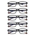 thumbnail image 1 of 5 Pcs Lunettes de Lecture Résistantes à la Fatigue Lunettes pour Personnes Âgées Lunettes de Lecture d'Intérieur Lecteurs pour Hommes, 1 of 4
