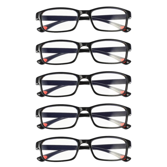 5 Pcs Lunettes de Lecture Résistantes à la Fatigue Lunettes pour Personnes Âgées Lunettes de Lecture d'Intérieur Lecteurs pour Hommes