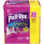 HUGGIES Pull-Ups Girls' Training Pants Night Time Extra Absorbency, Big Pak, (Choose Your Size)