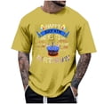 thumbnail image 2 of Tops para hombre, blusas y camisas de cuello redondo y manga corta para hombre, tops casuales de cuello redondo y manga corta con estampados especiales para hombre., 2 of 5