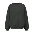 thumbnail image 4 of Duoif Chandails d'Automne pour Femmes, Haut de Mode pour Femmes - Chandail Décontracté à Col Rond avec Poche Chandail pour Femmes Gris Foncé m, 4 of 7