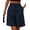 Navy Blue, variant on Zeagoo Womens Bermuda Shorts Casual Back Elastic Waist Wide Leg Shorts Knee Length Cargo with Pockets