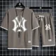 thumbnail image 3 of Conjunto de ropa deportiva de gimnasia para hombre de punto rápido, camiseta y pantalones cortos casuales de alta calidad, moda de verano, conjunto de 2 piezas, 2024, 3 of 5