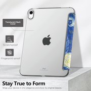MoKo Case for iPad (A16) 11th Generation 11 Inch 2025, iPad 10th Generation 10.9 inch 2022, Slim Stand Protective Cover with Hard Translucent Shell Cover, Support Touch ID,Starry Night Blue