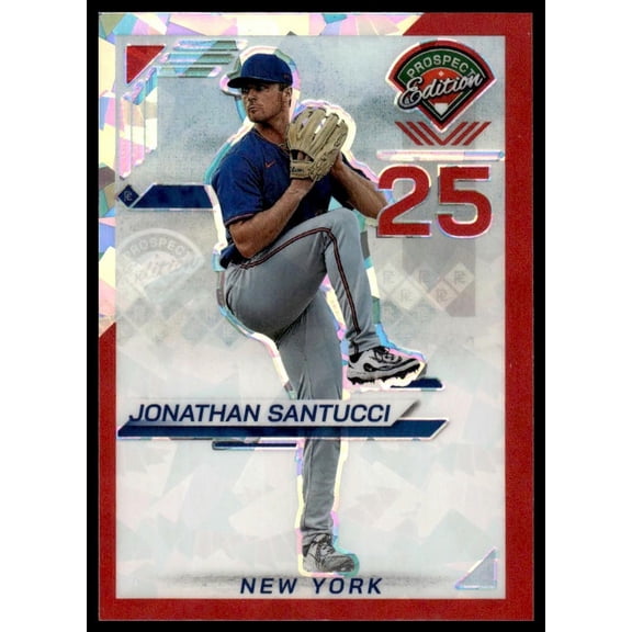 2025 Panini Prospect Edition Prizm Jonathan Santucci #174 Red Ice Baseball Card