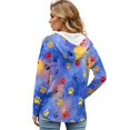 thumbnail image 2 of DISNIMO Dog Paw Printed Hoodies for Women Waffle Sweatshirts Long Sleeve Pullover Tops Trendy Hooded Sweatshirt for Fall Winter, M, 2 of 7