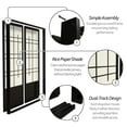 thumbnail image 5 of Red Lantern 7 ft. Tall Eudes Shoji Sliding Door Kit (Double - Sided) - Black, 5 of 7