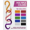 thumbnail image 3 of 10pcs Aluminum S Carabiner Clips - Multi - Functional Double Snap Hooks for Backpacking Fishing Camping Hiking & Picnic, 3 of 7
