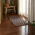 thumbnail image 3 of TOWN & COUNTRY TERRA Emmett Groovy Checkerboard Outdoor Door Mat, Natural Coir, Heavyweight, Non-Slip Entryway Mat, Blue, 18"x30", 3 of 6
