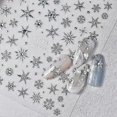 thumbnail image 2 of Laser christmas winter snowflake shiny rhinestone 5d embossed relief self adhesive nail art decoration sticker 3d manicure decal, 2 of 5