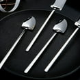 thumbnail image 6 of 4PCS 304 Stainless Steel Spoon,Flat Tip Shovel, 7-Inch Long Handle Iced Tea Spoon, Coffee Spoon, Ice Cream Spoon, Stainless Steel Cocktail Stirring Spoons, 6 of 7