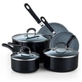 thumbnail image 1 of Cook N Home 8-Piece Nonstick Heavy Gauge Cookware Set, Marble, 1 of 4