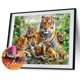 thumbnail image 1 of Diamante bordado DIY diamante pintura Tigre familia bosque punto de cruz Likrtyny Arte deco, 1 of 9