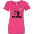 thumbnail image 3 of Inktastic 70th Birthday 70 Rocks Women's T-Shirt, 3 of 5