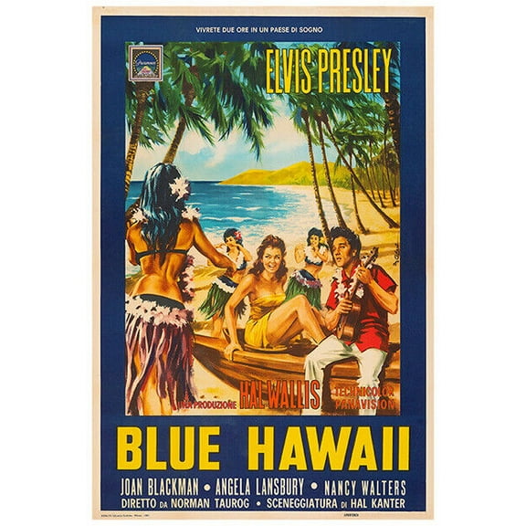 Blue Hawaii - Elvis Presley - 1963 - Movie Poster - Italian Version (8x12Inches(US/CANOnly))