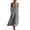 *1-Gray, variant on Women's Halter V-Neck Cotton-Linen Maxi Dress,Beach Boho Vacation Cover Up For Women,Ladies Sleeveless Crinkle Flowy Caftan Dress with Pockets,Yellow,S-3XL