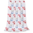 thumbnail image 2 of Sikiie Red Squirrel And Blue Rabbit Ultra-Soft Micro flannel Blanket Luxury All Seasons Warm Blanket for Bedding Sofa and Travel (4 sizes)-60"x50", 2 of 7