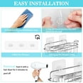 thumbnail image 6 of Lnrkai 15 Pack Shower Caddy Adhesive Hooks, Shower Shelf Adhesive Sticker Replacement, No Drilling Bathroom Accessories, 6 of 7