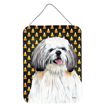 Shih Tzu Candy Corn Halloween Portrait Wall or Door Hanging Prints