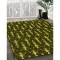 thumbnail image 3 of Ahgly Company Machine Washable Indoor Round Transitional Dark Yellow Green Area Rugs, 5' Round, 3 of 7