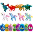 thumbnail image 1 of Huevos de Pascua Jumbo Deformation Anditoy, unicornio y dinosaurio, paquete de 8, 1 of 5