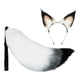 thumbnail image 2 of 2 piezas de orejas de zorro de peluche y conjunto de cola Furry Wolf Long Tail Anime Cosplay Diadema Costume Kit Headwear Neck 75cm Colco Traje de juego de cosplay, 2 of 7
