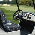 thumbnail image 3 of Garronmavis Blue Reindeer Skull Universal Golf Cart Seat Cover Replacement Polyester Split Backrest Front Seat Cover Interior Accessiores Suitable for All Weather Conditions, 3 of 6