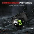 thumbnail image 3 of KOMI Case Compatible with Samsung Galaxy Watch 5 Galaxy Watch 4 44mm with Screen Protector, HD Tempered Glass Screen Protector Cover Overall Protective Cover, 2 Pack, 3 of 5