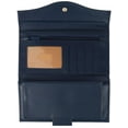 thumbnail image 4 of Julia Buxton Women's Heiress Organizer Clutch Leather, Navy, 4 of 8