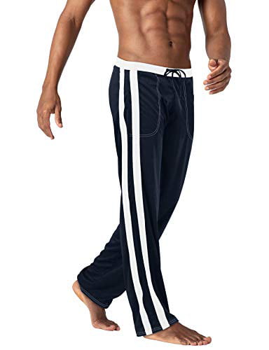 BIYLACLESEN Men's Jogger Sweatpants Zipper Pockets Breathable Running Gym Workout Athletic Mesh Pants Open Bottom 