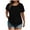 Black, variant on Plebaso Plus Size Tops for Women Summer Crew Neck Casual Short Sleeve Tunics Loose Basic Tee Shirts for Ladies