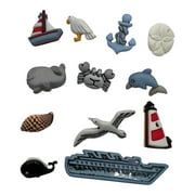 Buttons Galore Nautical Craft Buttons Assortment, 50 Count – Ocean & Sea Life Plastic Sewing Buttons with Shank and Sew-Through Styles for Crafts, Scrapbooking & DIY