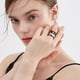 thumbnail image 2 of Estrella Luna Traje Hueco Personalidad Punk Pareja Anillo Anillo, 2 of 4