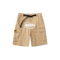 thumbnail image 4 of Pantalones cortos holgados de pierna ancha con hebilla lateral y múltiples bolsillos de estilo europeo y americano para hombre, 4 of 5