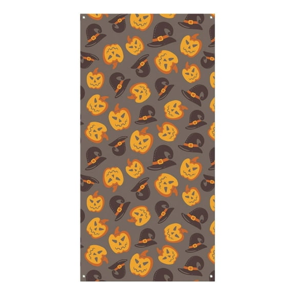 Gothic Halloween Door Cover with Bat and Cobweb Pattern - 70.8x35.4 Inch Scary Door Curtain for Home Decor