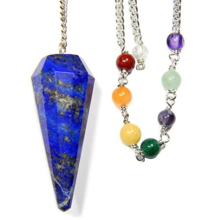 Starlinks Lapis Lazuli 12 Face Chakra Pendulum with Satin Bag and Instruction Leaflet