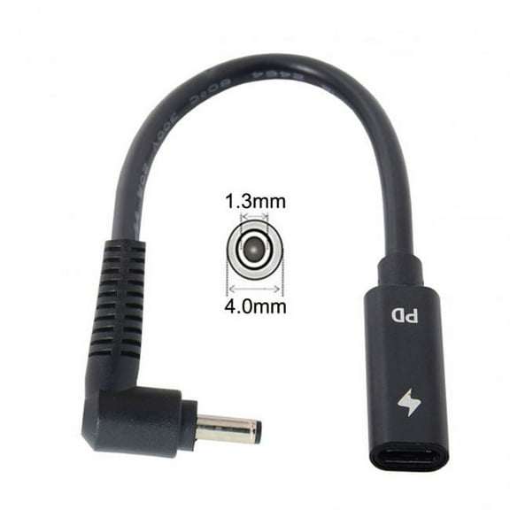 Chenyang CY Type C USB-C Female Input to DC 4.0*1.3mm Power PD Charge Cable fit for Laptop 18-20V Cable