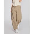 thumbnail image 6 of Women Loose Jeans Solid Color Mid-Rise Barrel Denim Pants, 6 of 8