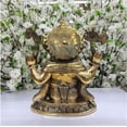 thumbnail image 4 of Lord Ganesha Statue in Brass Elephant God Statue Ganesha Idol Large Ganesha Sculpture Hindu God Statue Elephant Headed God Ganesha Figurine Good Luck God Gift For New Beginnings - AtoZ India Cart, 4 of 5