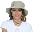 thumbnail image 4 of Womens Denim Bucket hat,Packable wide brim Sun Hats for Travle/Fishing/Gardening, 4 of 7