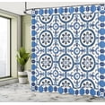thumbnail image 5 of Ambesonne Retro Shower Curtain, Moroccan Mosaic, 69"Wx75"L, Grey Blue, 5 of 5