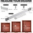 thumbnail image 3 of Aluminum Adjustable Drawer Organizer, Medium 17.5"- 19.7" | 9 Dividers for Kitchen and Office by Practical Comfort, 3 of 6