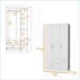 thumbnail image 2 of Armoire, 4-Door 2-Drawer | White Melamine, 2 of 6
